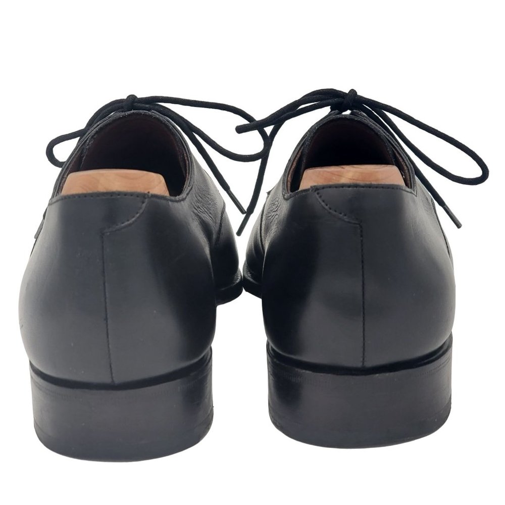 Carmina Shoemaker Luxury Mens 8 Black Calf All-Leather Dress Shoes Derby Oxfords - Picture 8 of 16
